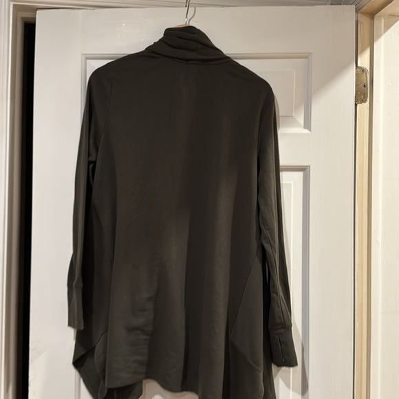 CuddlDuds Long Open Asymmetrical Cardigan - Picture 3 of 6